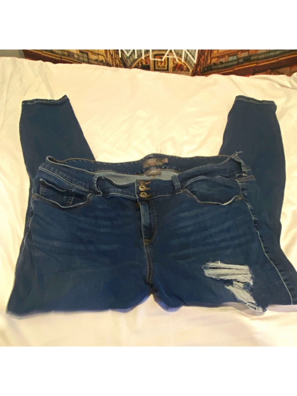torrid Indigo Ripped High-Rise Skinny Jeans